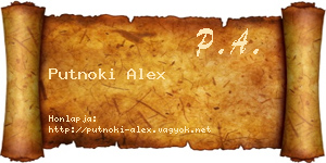 Putnoki Alex névjegykártya